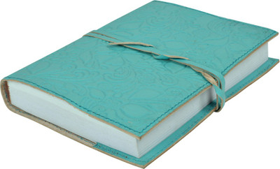 

Lal Haveli Regular Diary(Handmade Paper Leather Notebook Office Diary Notepad Journal Book, Light Blue)