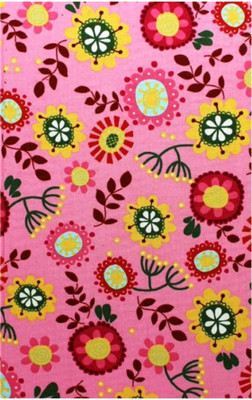 Bucket List India Fabric Covered A5 Notebook 200 Pages(Pink)