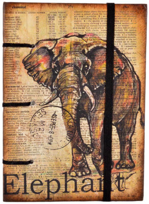 

Craft Club Regular Diary(handcraft diary with elephant print in special binding, Multicolor)