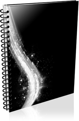 VenTechno A5 Diary(Black Theme A5 - Diary (Spiral Bound), Multicolor)