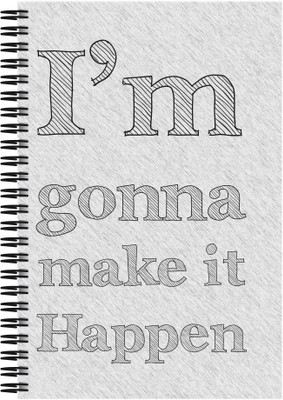 

Art Emporio A5 Notebook(I am gonna Make it Happen, Multicolor)