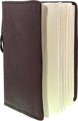 

Craft Club A5 Journal(Leather Diary/Journal With Embossing And Deckle Edge Paper, Dark Brown)