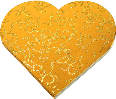 

R S Jewels Regular Diary(Handicraft Heart Shape Printed Note Pad, Multicolor)