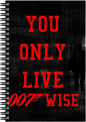 

Art Emporio A5 Notebook(You only Live 007wise, Multicolor)