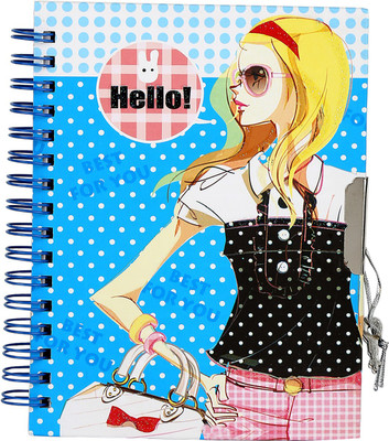 

BJ A5 Notebook(Contemporary, Blue, Black), Black;blue