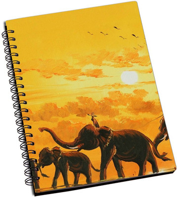 Rangeele Inkers A5 Notebook(Elephant paintings, Multicolor)