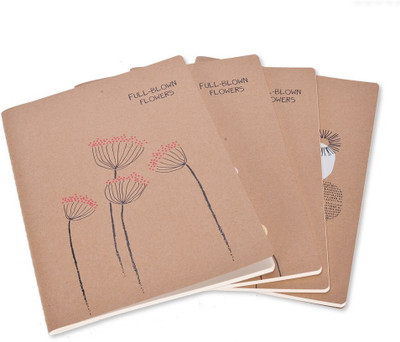 

Enwraps Regular Notebook(Full Blown Flowers - MC, Multicolor, Pack of 4)