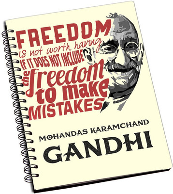 

ShopMantra A5 Notebook(Mahatma Gandhi Freedom Quote Notebook, Multicolor)