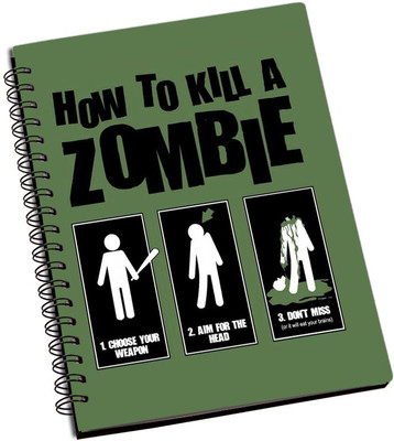

Rangeele Inkers A5 Notebook(How To kill A zombie, Multicolor)