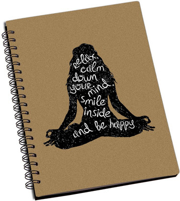 

ShopMantra A5 Notebook(Calm Down And Be happy Designer Spiral Notebook, Multicolor, Pack of 2)