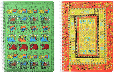 

Gathbandhan A4 Notebook(Wirebound Notebook, Multicolor, Pack of 2)