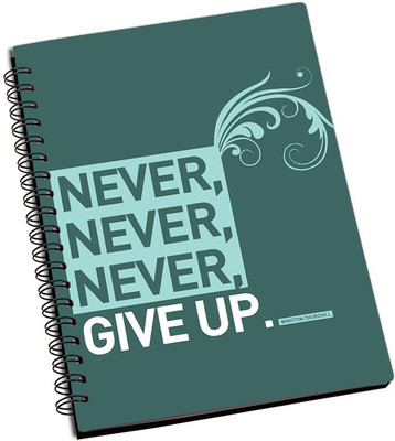 

Rangeele Inkers A5 Notebook(Never Never Give Up, Multicolor)