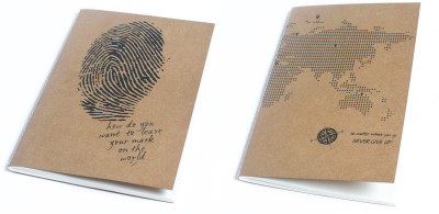 

Ink and Graphite A5 Notebook(Kraft Series Combo - Never Give Up and Leave a Mark, Brown)