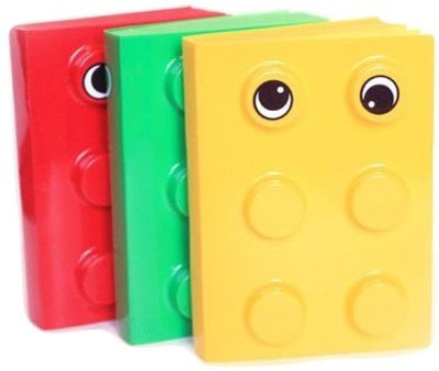 

GeekGoodies Pocket-size Memo Pad(Block Lego Eye Medium, Yellow, Green, Red, Pack of 3), Green;red;yellow