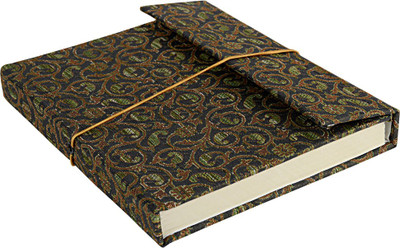 

Lal Haveli Regular Diary(Handmade Paper Silk Cover Office Diary Notebook Journal Book With Pen, Green)