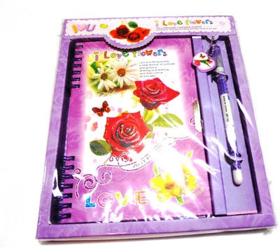 

SIDHIVINAYAK ENTERPRISES Book-size Notebook(Flower Diary notbook, Multicolor, Pack of 2)