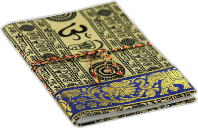 

Brahmz A5 Diary(Recycled Handmade, White, Gold), Gold;white