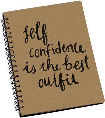 

ShopMantra A5 Notebook(Self Confidence Is The Best Outfit Designer Spiral Notebook, Multicolor, Pack of 2)