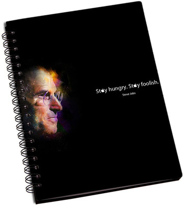

Rangeele Inkers A5 Notebook(Steve Jobs Stay Hungry Stay Foolish, Multicolor)