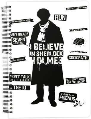 

Mc Sid Razz A5 Notebook(Sherlock – I Believe In Sherlock Holmes, White)