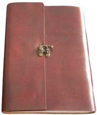 

eShilp Regular Journal(Handmade Plain Leather Cover Diary-One Lock Closure-Bahi Binding Size 33x25x2.5 Cm Brown, Brown)