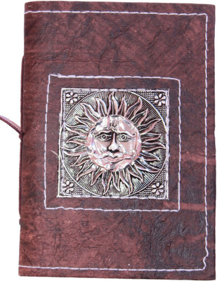 

Rstore Regular Diary(Handmade Sun Print Metal Logo Bahi (Size 7x5 inch), Multicolor)