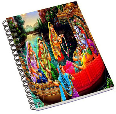 

Shopmania A5 Notebook(Krishna in Boat, Multicolor)