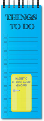 Nourish Things To Do Magnetic Refrigerator Regular Memo Pad Ruled 50 Pages(Blue)