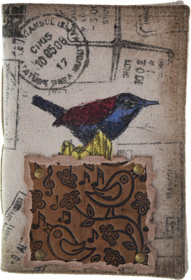 

Craft Play A5 Diary(Canvas Bird With Leather Music Note Patch, Multicolor)