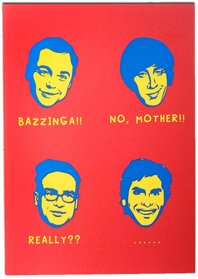 

Silly Punter A5 Notebook(Big Bang Theory Four Nerd, Red, Yellow)