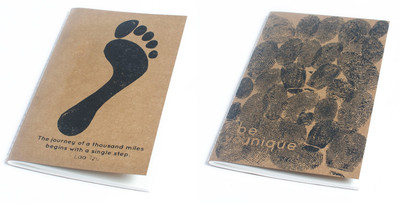 

Ink and Graphite A5 Notebook(Kraft Series Combo - First Step and Be Unique, Brown)