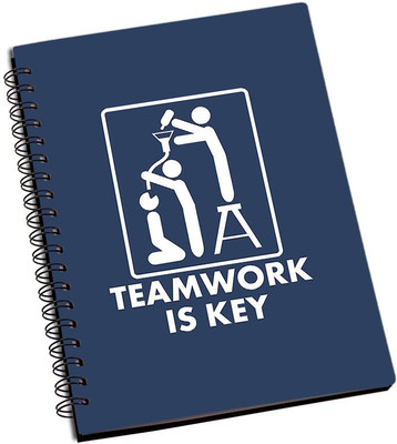 

Rangeele Inkers A5 Notebook(TeamWork Is key, Multicolor)