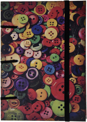

Craft Play A5 Diary(Special Binding Button Print With Elastic, Multicolor)