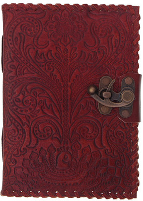 

Craft Play A5 Diary(Peacock Emboss With Lock, Brown)