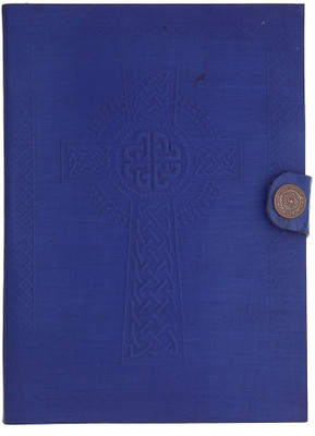 

Craft Play A5 Diary(Leather With Cross Emboss, Blue)