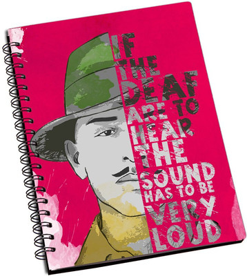 

ShopMantra A5 Notebook(Bhagat Singh If The Deaf Quote Notebook, Multicolor)
