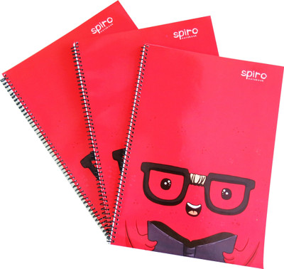 

Spiro A4 Notebook(SPIRAL BOUND, A4, 240 PAGES, RED, PACK OF 3, Red, Pack of 3)