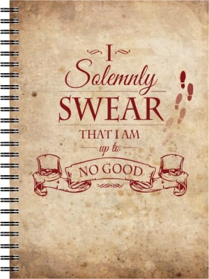 Nourish I Solemnly Swear That I Am Upto No Good Ruled Pages Small A5 Diary Ruled 75 Pages(White)