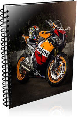VenTechno A5 Diary(Bike A5 - Diary (Spiral Bound), Multicolor)