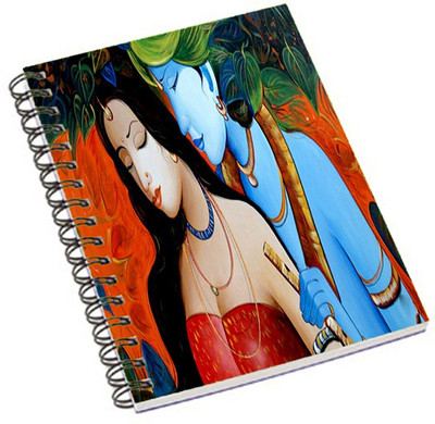

Shopmania A5 Notebook(Radhe Krishna Painting, Multicolor)