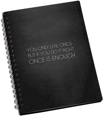 

Rangeele Inkers A5 Notebook(Once Is Enough, Multicolor)