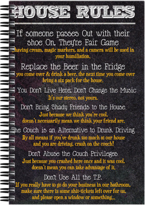 

Art Emporio A5 Notebook(House Rules Humor, Multicolor)