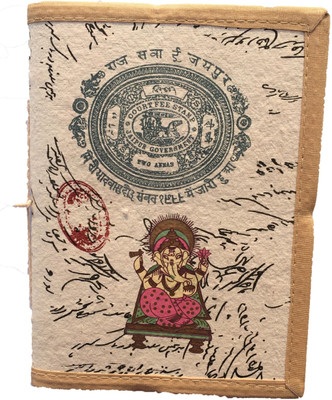 

Rstore Regular Diary(Handmade Ganesh Print Bahi Khata (Size 8X6 inch), Multicolor)