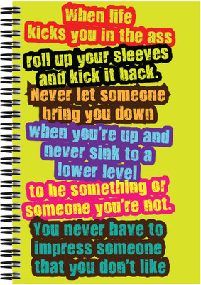 

Art Emporio A5 Notebook(When Life Kicks You, Multicolor)