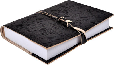 

Lal Haveli Regular Diary(Handmade Paper Leather Notebook Office Diary Notepad Journal Book, Black)