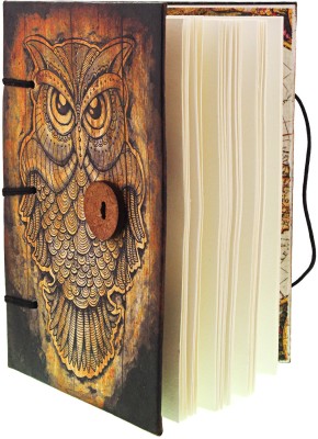 CRAFT CLUB Vintage Owl Print In Special Binding Regular Notebook Unruled 144 Pages(Multicolor)