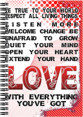 

Art Emporio A5 Notebook(Love with Everything you Got, Multicolor)
