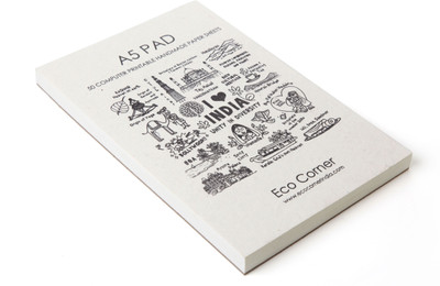 

Eco Corner A5 Writing Pad(A5 computer printable pad, Off White)