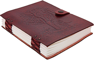 

Craft Club Regular Journal(Leather Journal With Tree Embossed And Button, Brown)