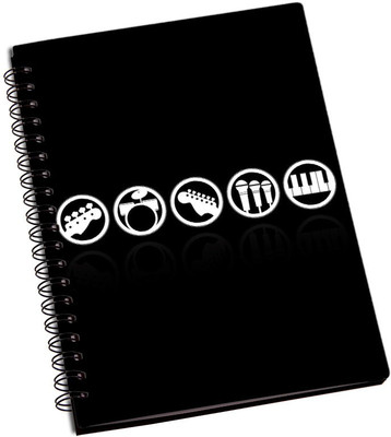 Rangeele Inkers A5 Notebook(Music Is life, Multicolor)